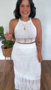 White Crochet Dress