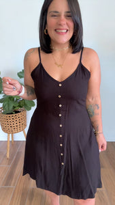 Black Linen Dress