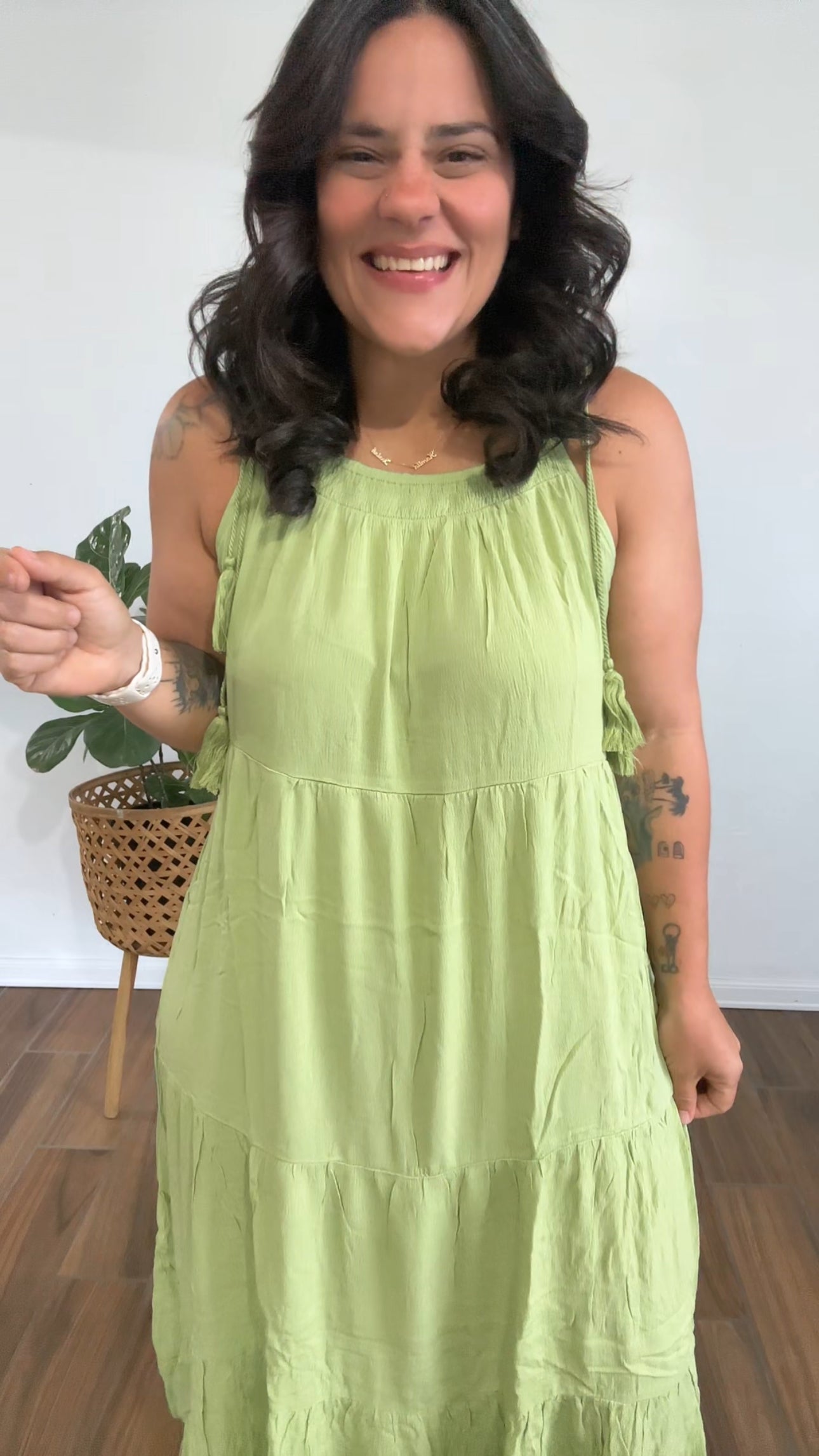 Linen Kiwi Dress