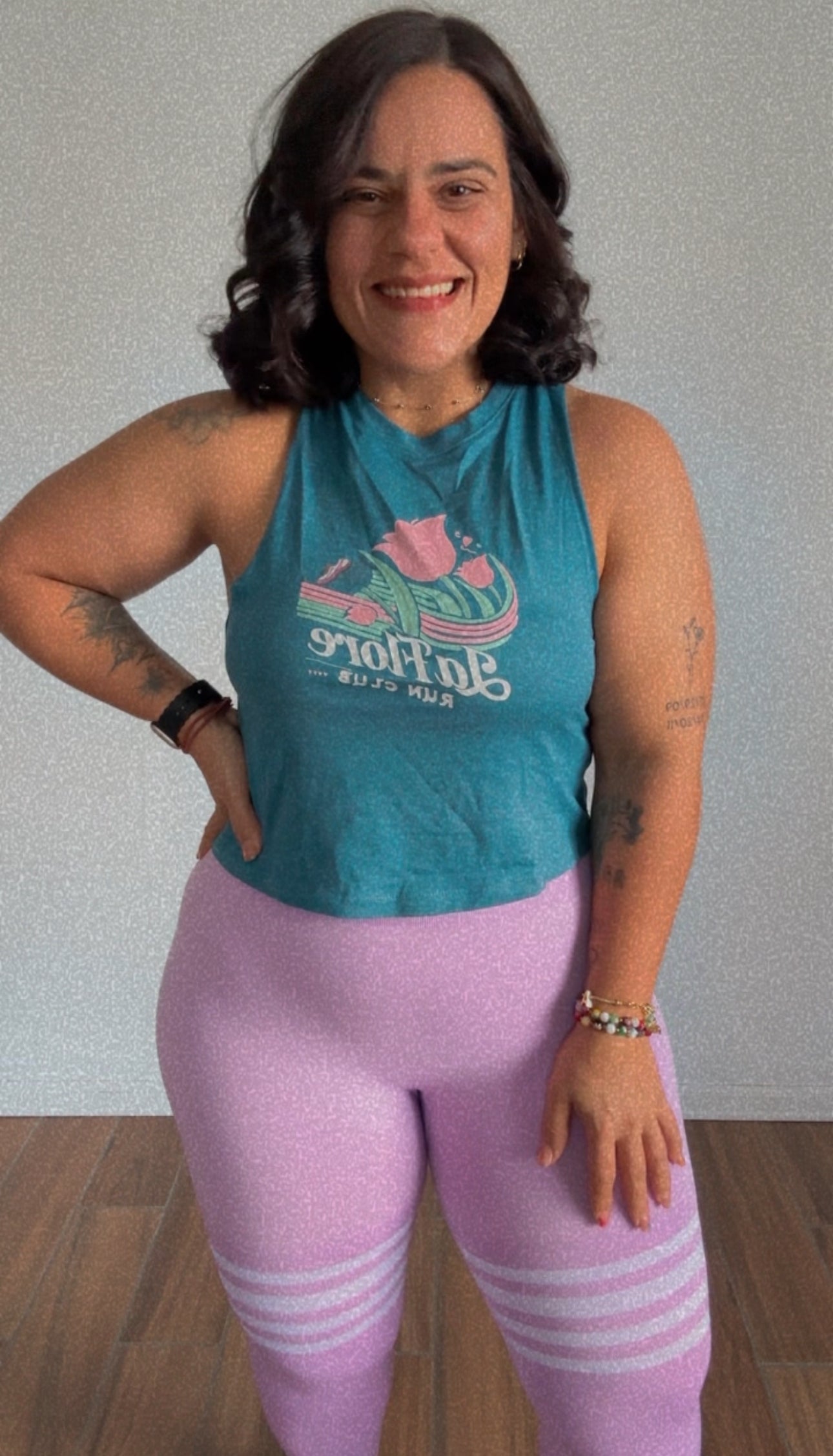 Sky Blue Flore Run Club Top
