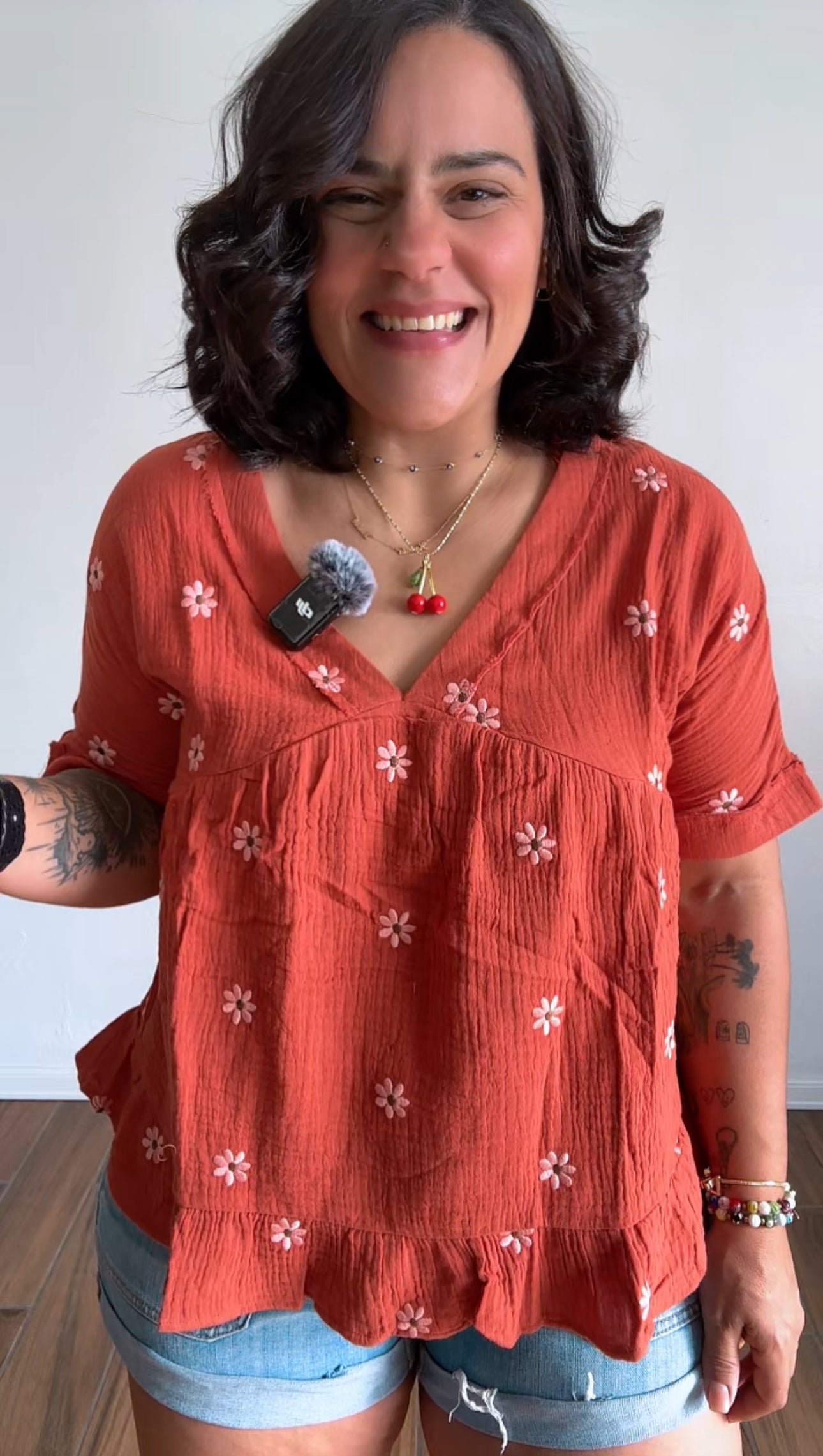 Brick Floral Top