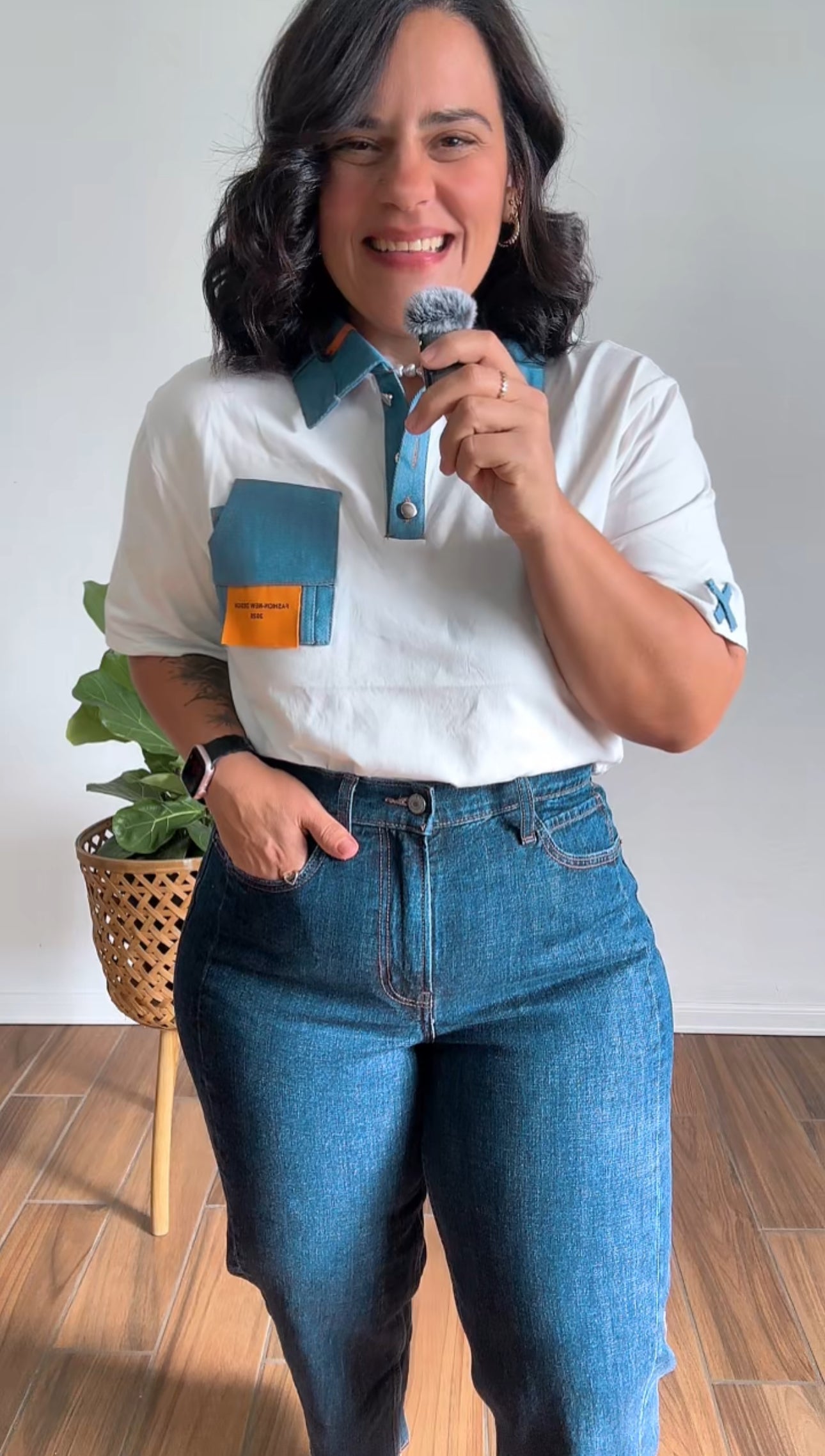 Preorden White Denim Tshirt