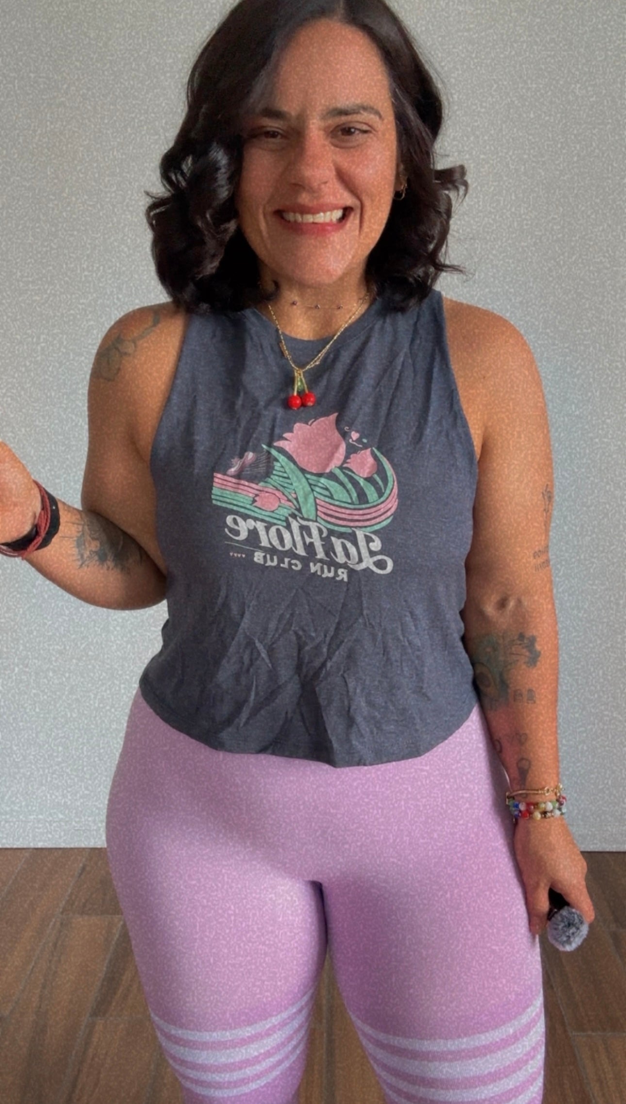 Denim Flore Run Club Top