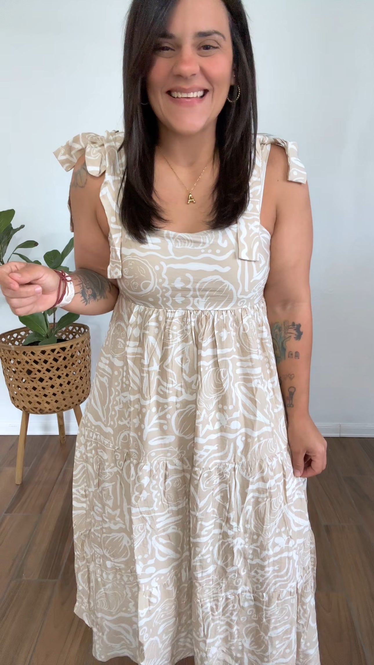 Taupe Midi Dress