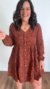 Linen Print Dress