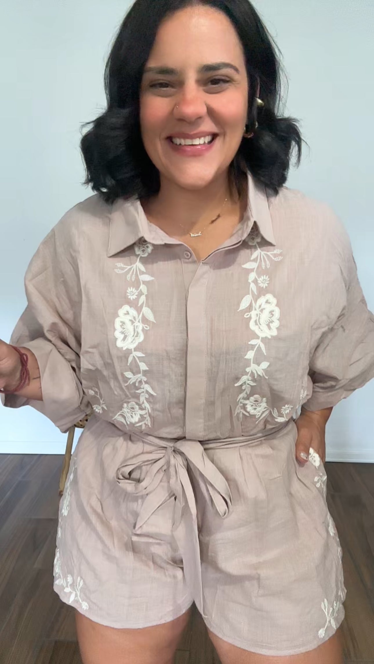 Sand Linen Romper