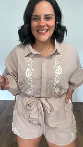 Sand Linen Romper