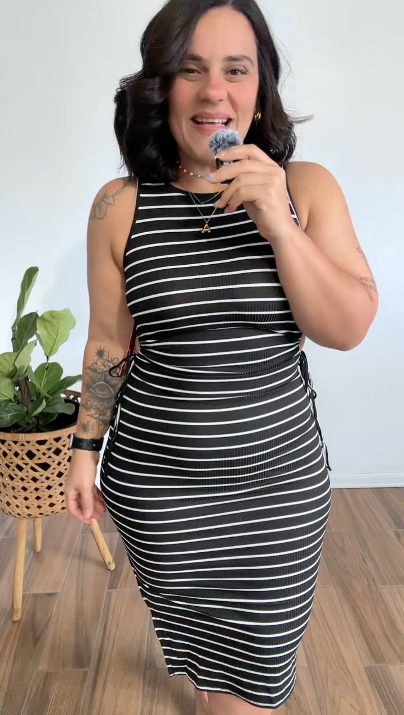 Striped Midi Dress