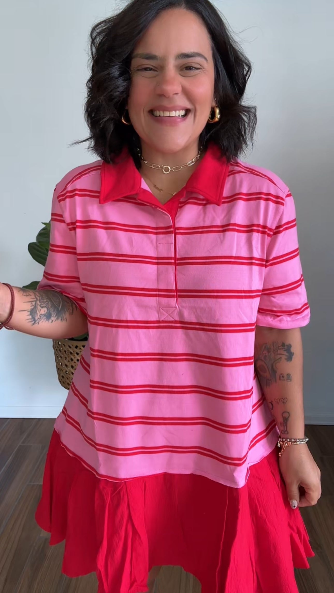 Preorden Polo Pink Red Dress