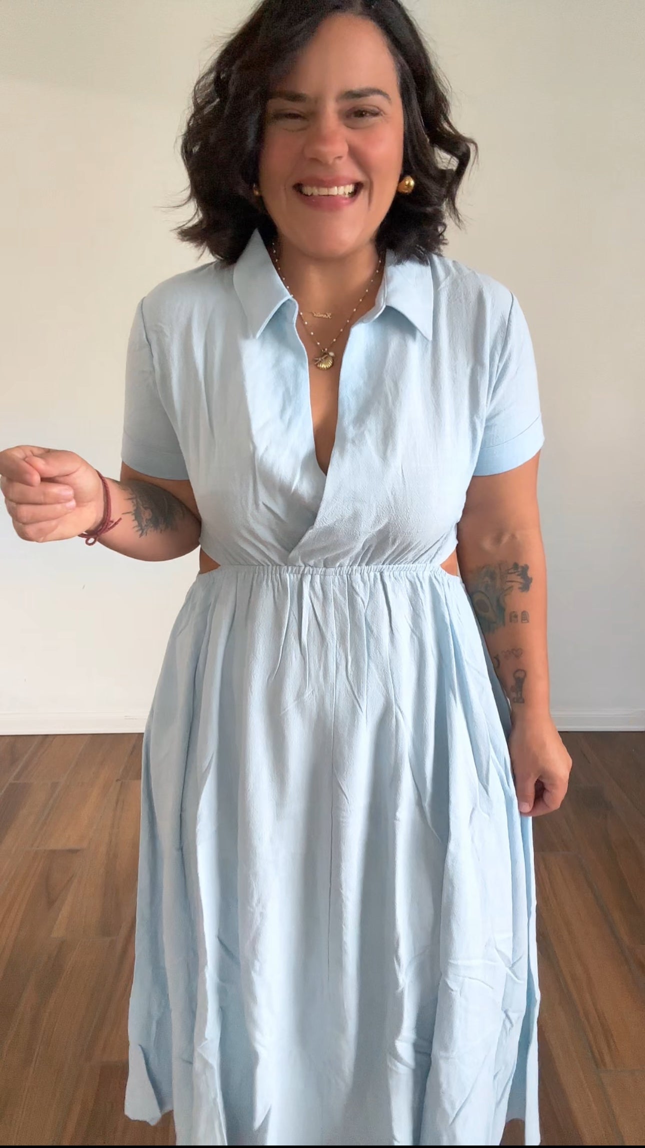 Sky Linen Dress