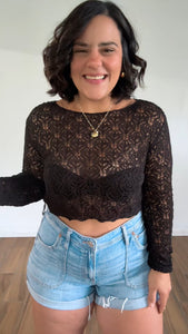 Crochet Black Top