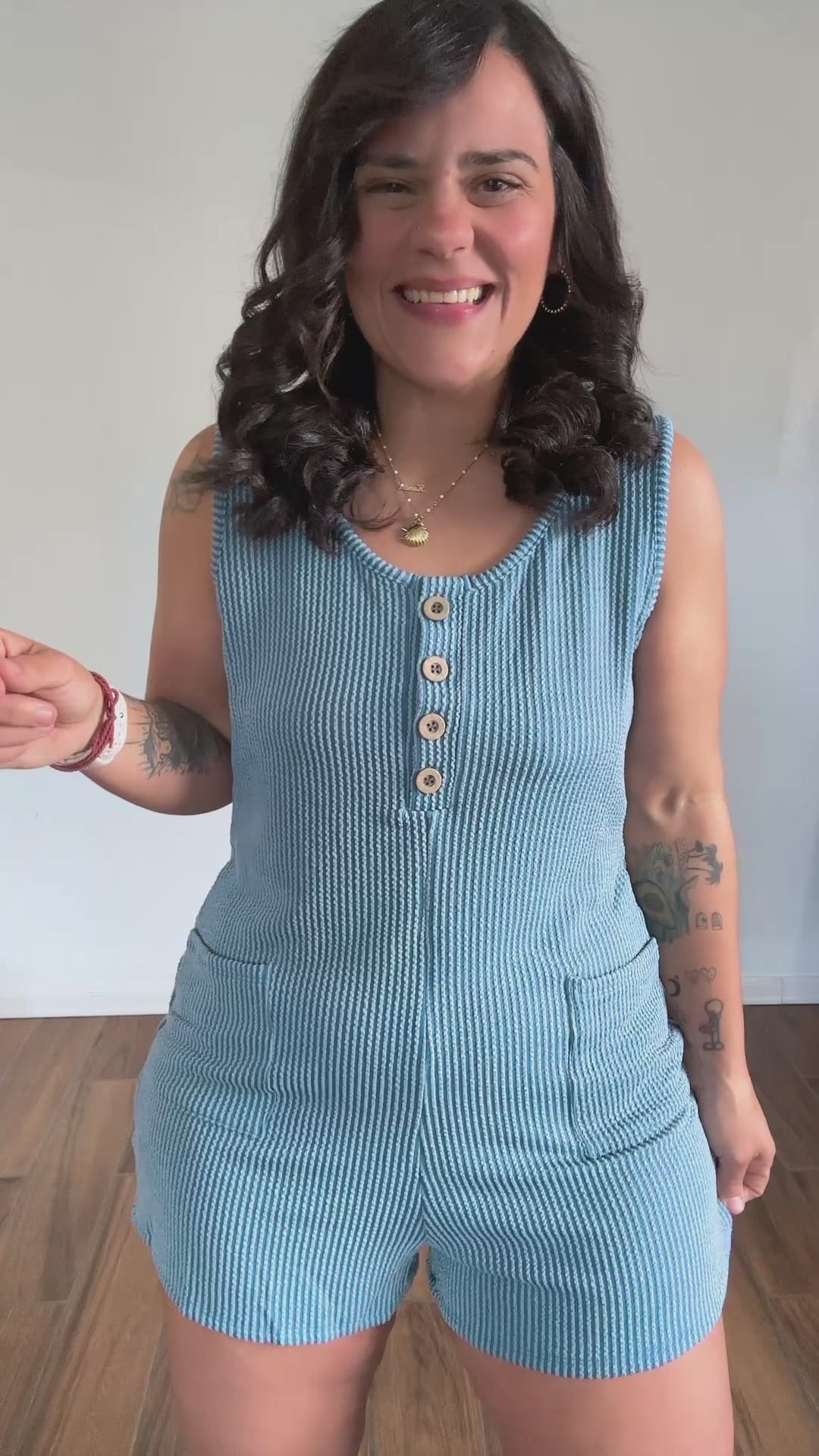 Preorden Denim Blue Romper
