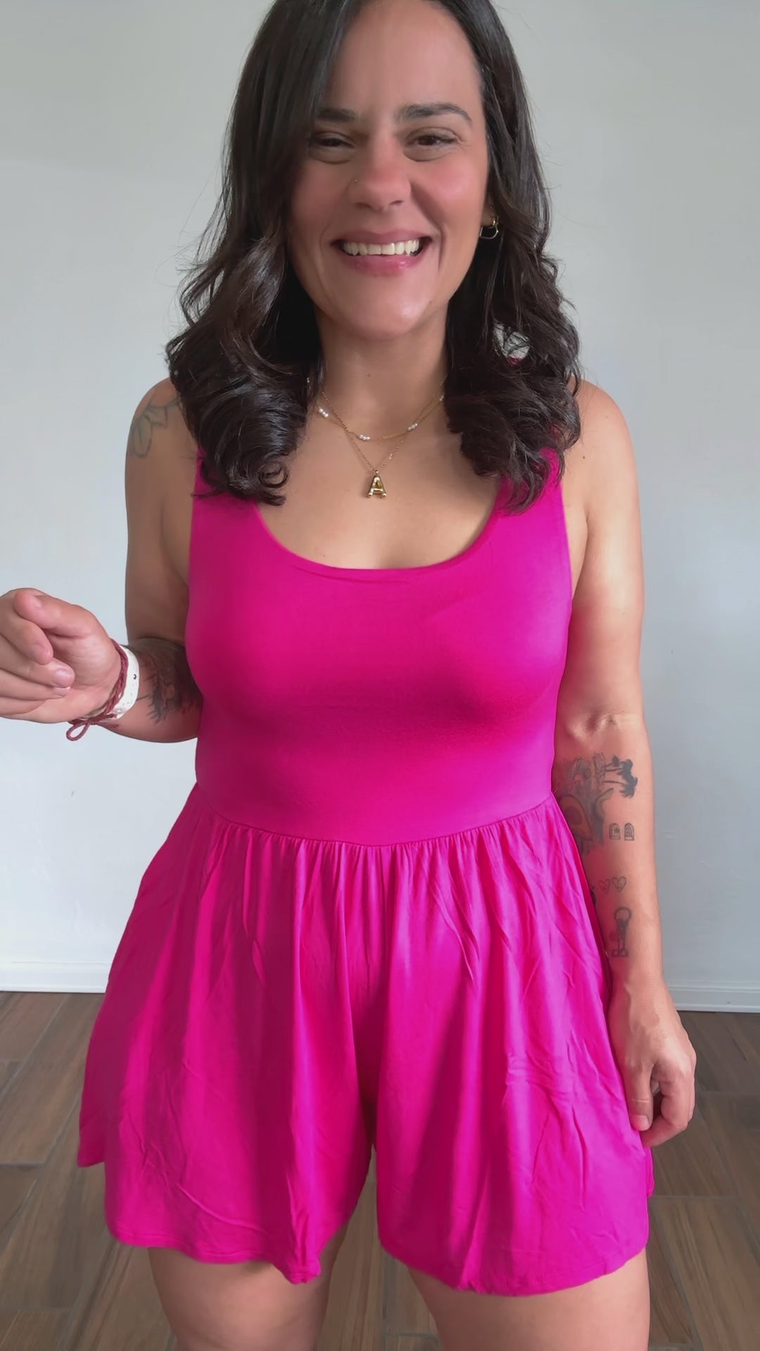 Hot Pink Romper